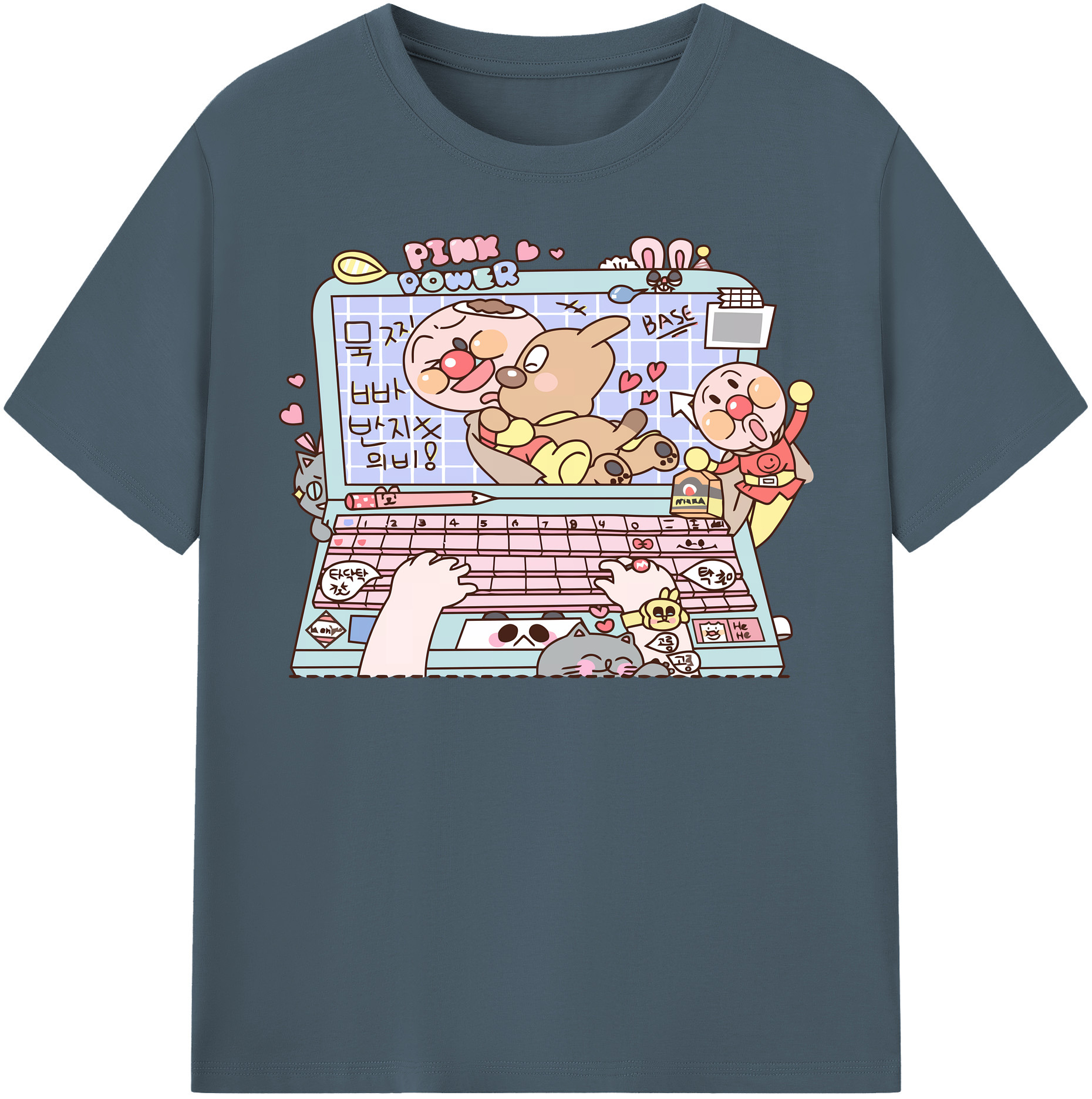 （画像用） アンパンマン Anpanman 綿100％半袖Tシャツ（フロントプリント）